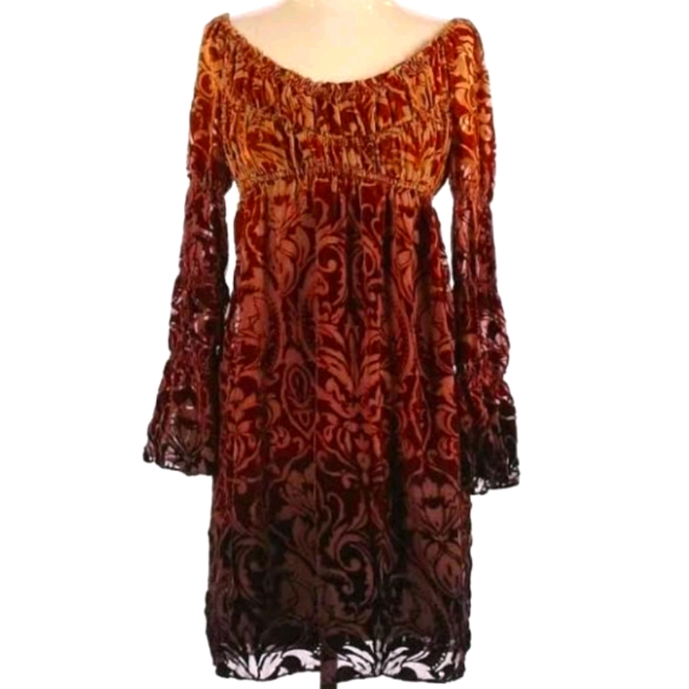 Muse Boston Proper Ombre Babydoll Mini Dress Sz 8